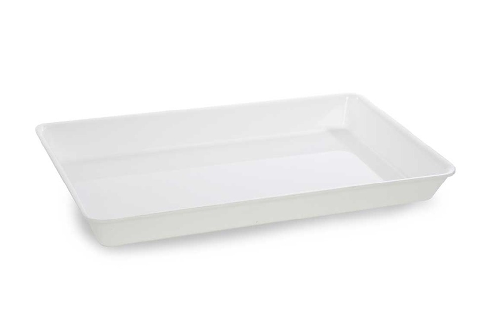Plateau en plexiglas gastronorme gn 1/1 530x325x50mm blanc - matériel chr pro