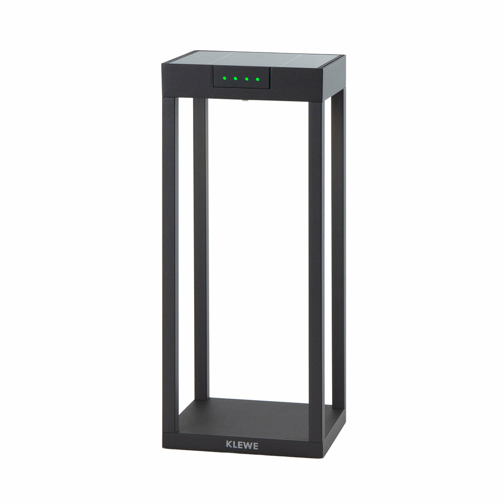 Borne solaire radia noir aluminium h35cm