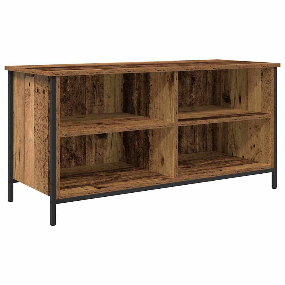 Meuble tv bois ancien 100 x 40 x 50 cm bois d'ingénierie
