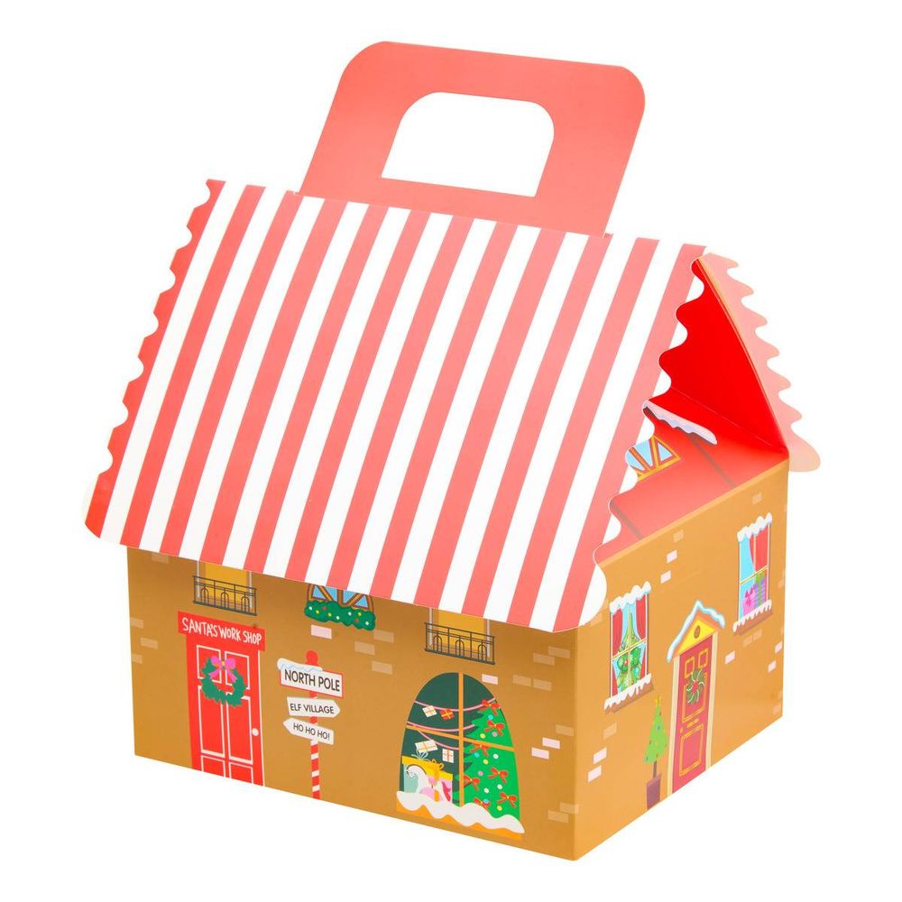 Sac cadeau forme maison père noël