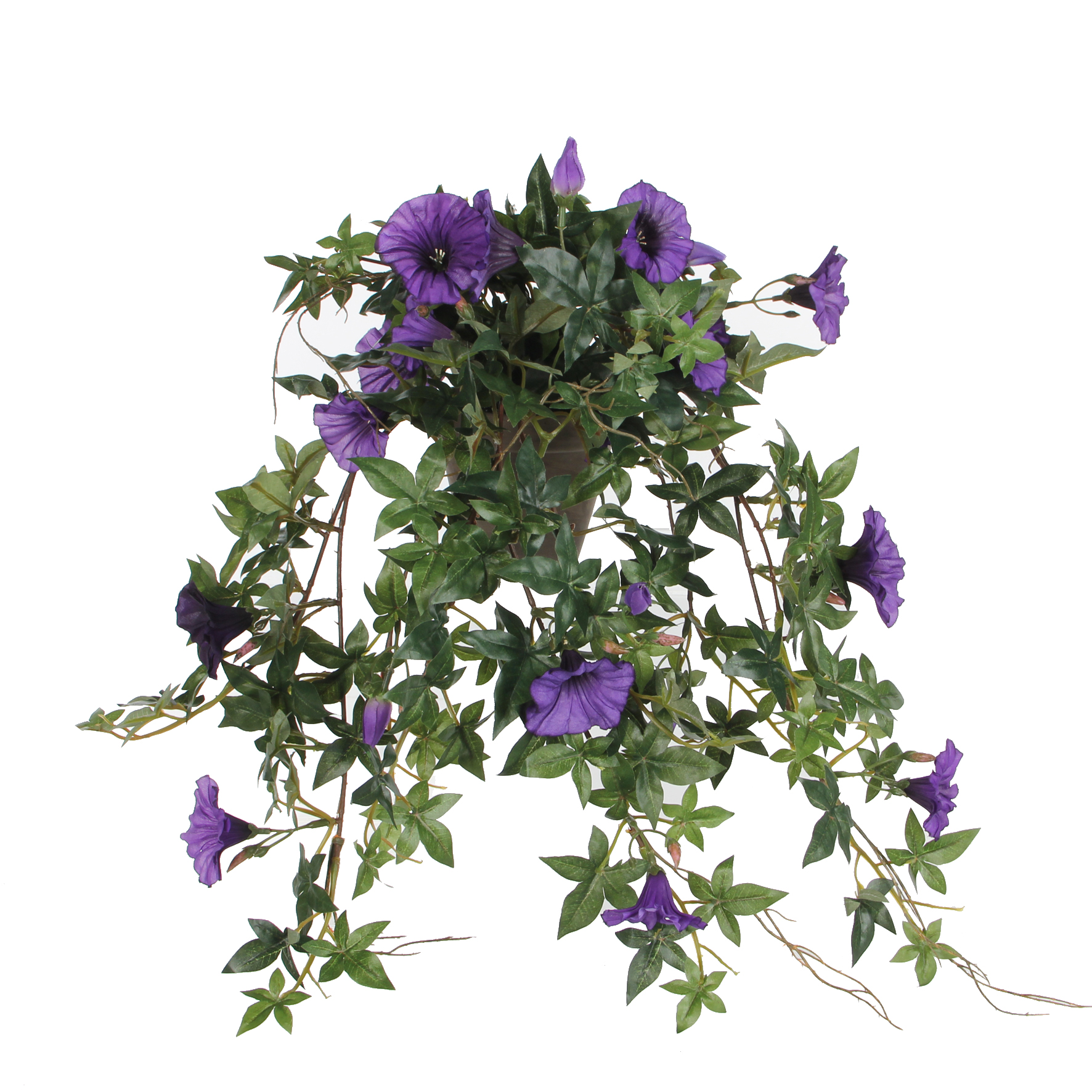 Mica decorations - pétunia artificielle violet foncé en pot l50