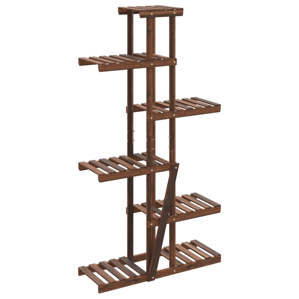 Support à fleurs meuble plante 75 x 25 x 140,5 cm bois massif de sapin marron