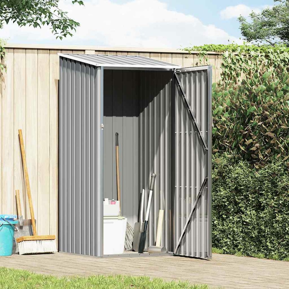 Abri de jardin gris 87x98x159 cm acier galvanisé