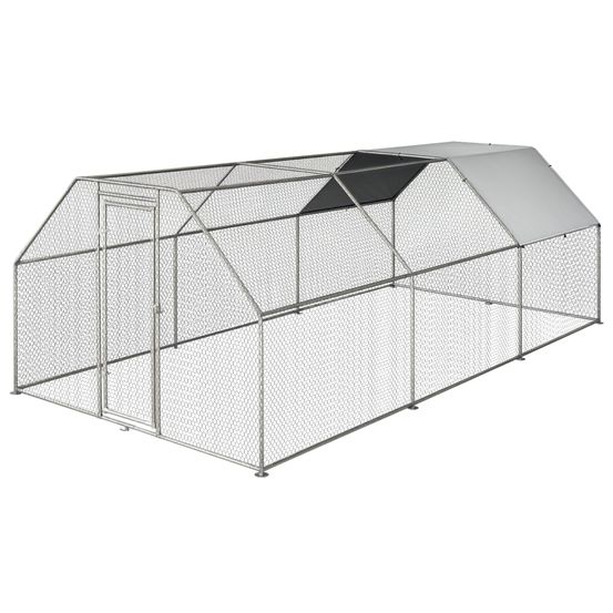 Enclos poulailler métal galvanisé extérieur couverture oxford 280x570x195cm