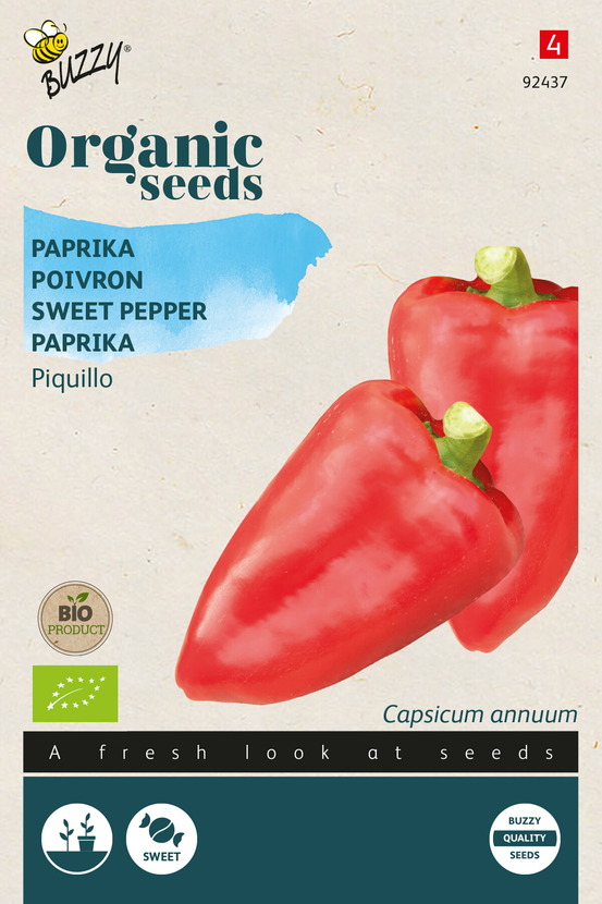 Buzzy organic poivron piquillo(bio) - ca. 0,25 gr (livraison gratuite)