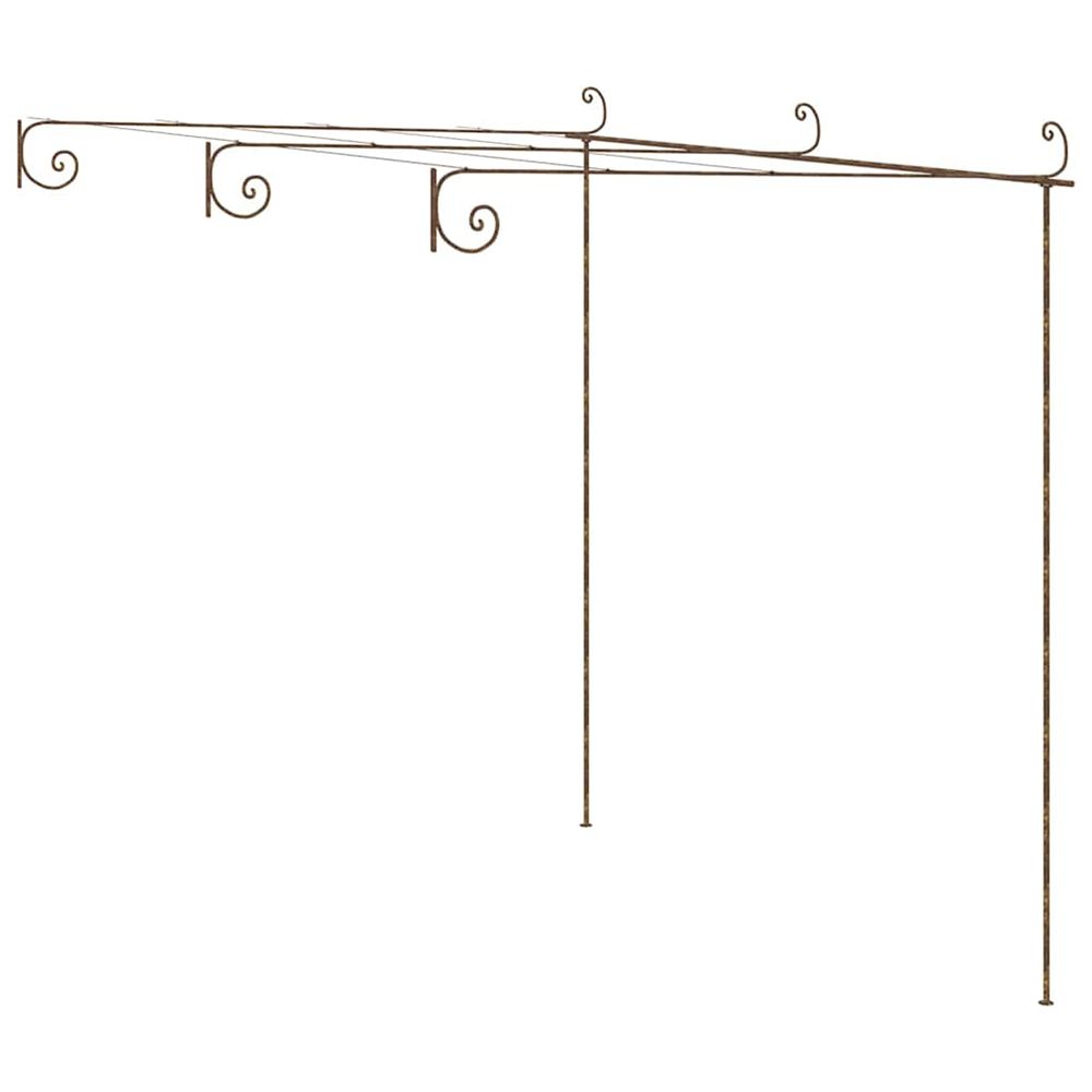 Pergola de jardin marron antique 3x3x2,5 m fer
