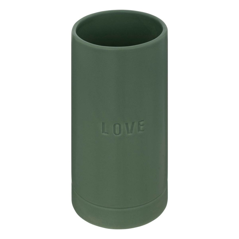 Vase "avi" en céramique h20cm vert de gris