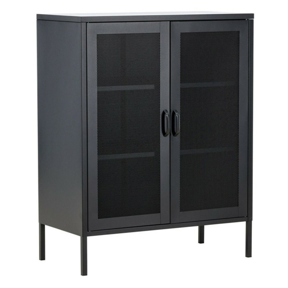 Buffet 2 portes en métal misha 101cm noir