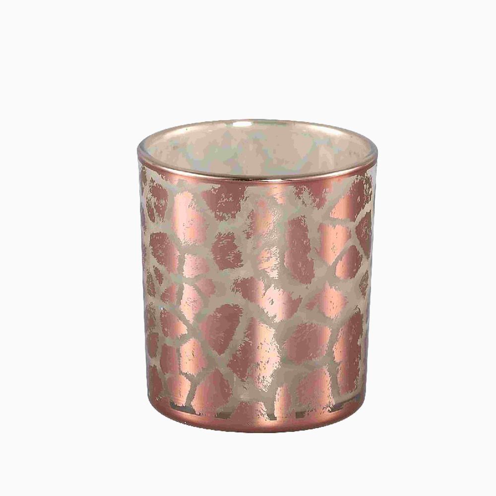 Ptmd bougeoir photophore desiree - 7x7x8 cm - verre - l'or