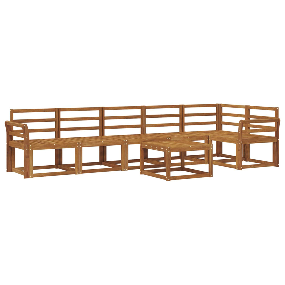 Ensemble de canapés d'extérieur 7 pcs naturel