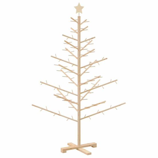 Arbre de noël en bois naturel 150 cm bois massif en pin