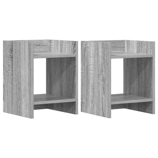 Support de plante 2 pièces sonoma gris 30 x 30 x 40 cm