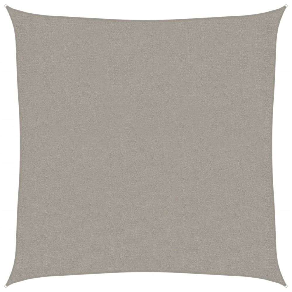 Voile d'ombrage 160 g/m² carré gris clair 3,6x3,6 m pehd