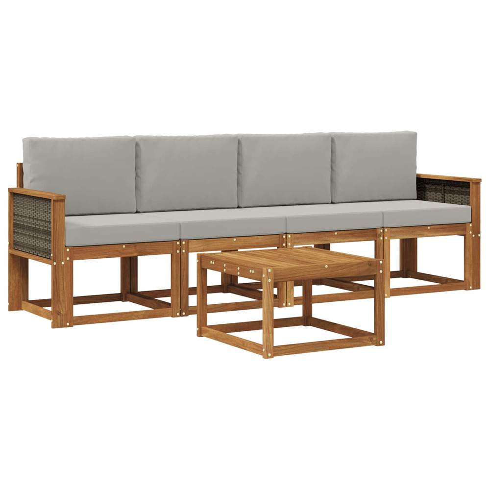 Ensemble de canapés d'extérieur avec coussin 4 pcs