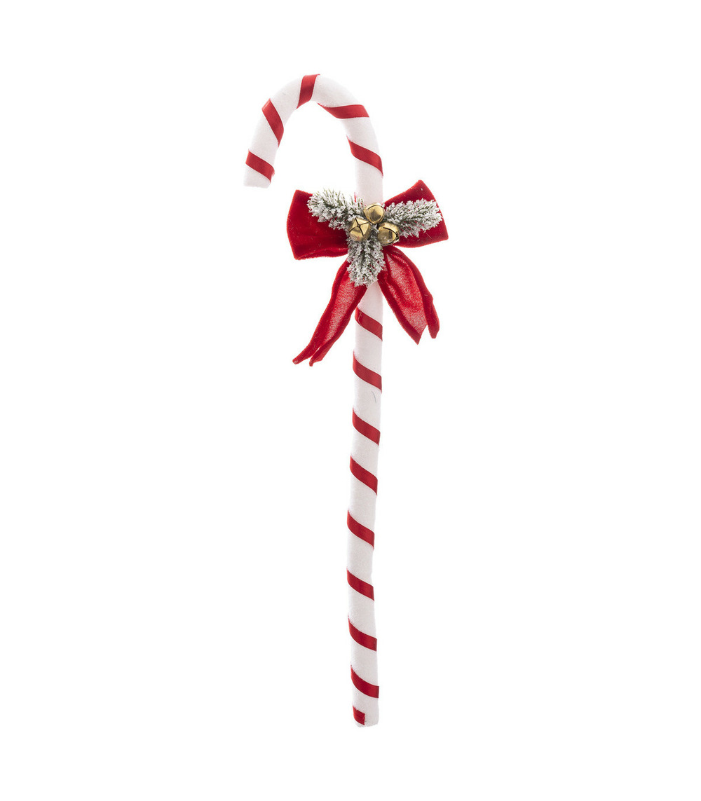 Déco de noël sucre d'orge blanc et rouge h 50 cm