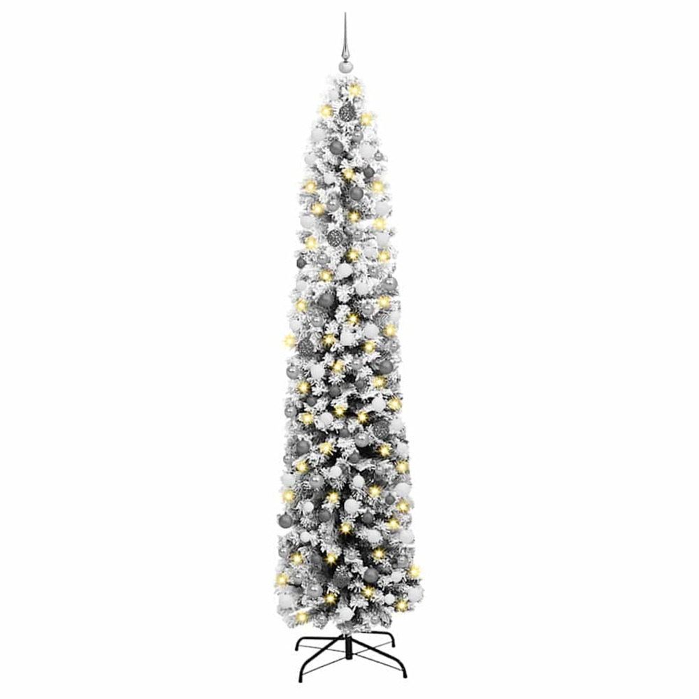 Sapin de noël artificiel vert 240 cm pvc et acier et plastique