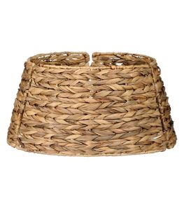 Mica decorations jupe de sapin de noël h26 x d47 cm - couvre pied - marron - herbiers tressés