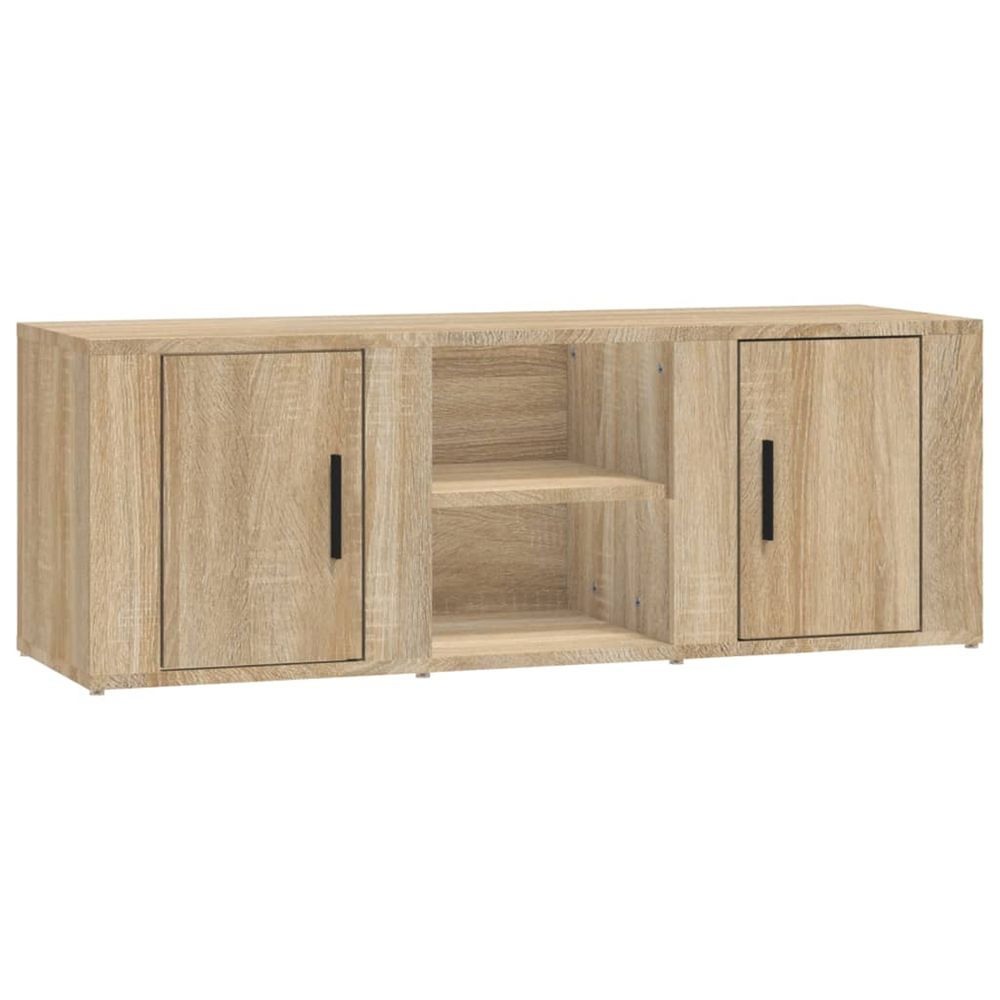 Meuble tv chêne sonoma 100x31,5x35 cm bois d'ingénierie