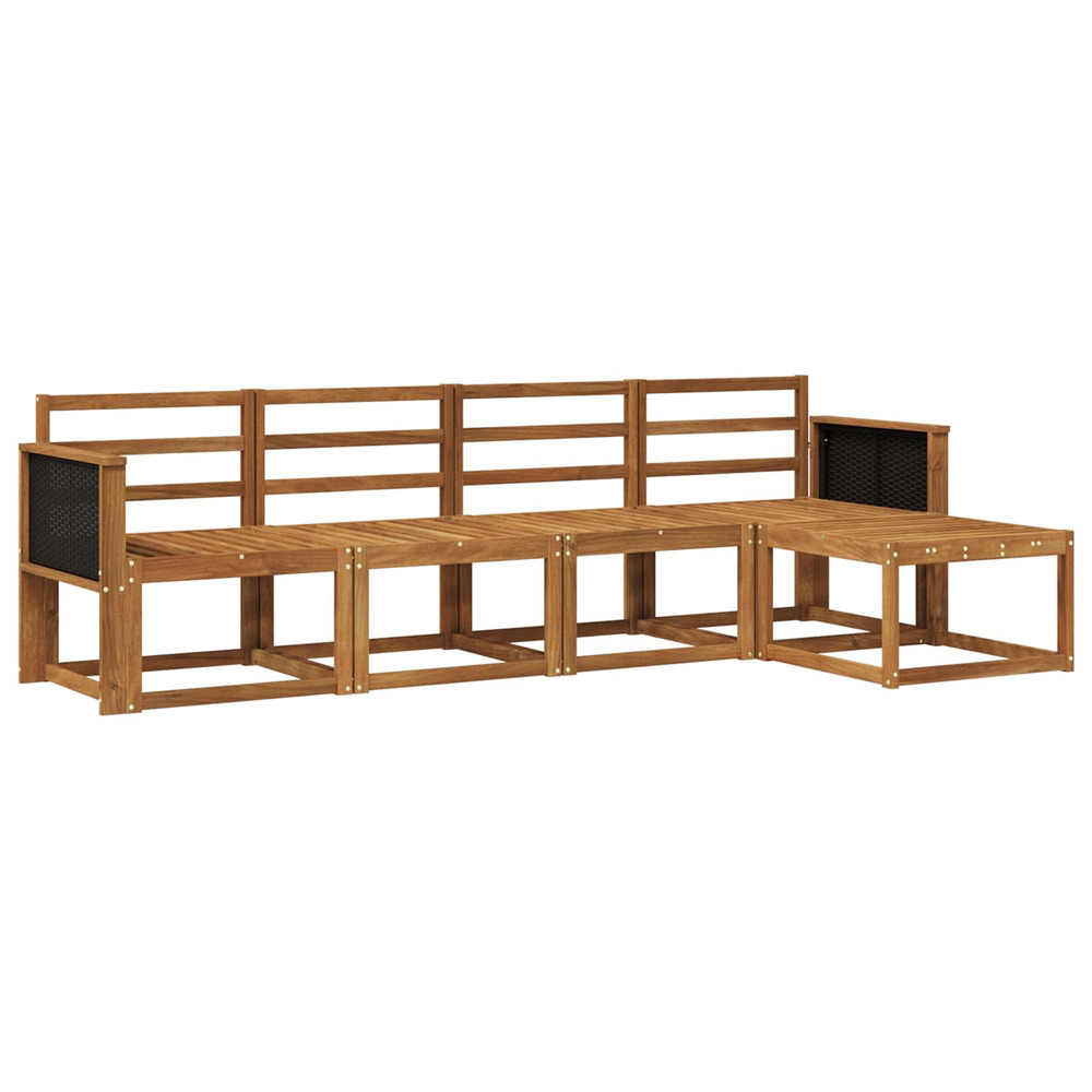 Ensemble de canapés d'extérieur 5 pcs naturel