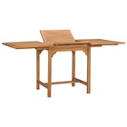 Table extensible de jardin (110-160)x80x75 cm teck solide