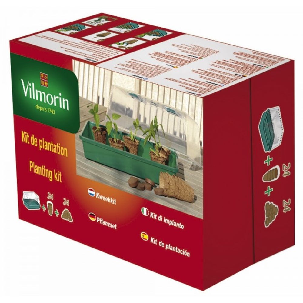 Kit de plantation - 24 godets et 24 pastilles