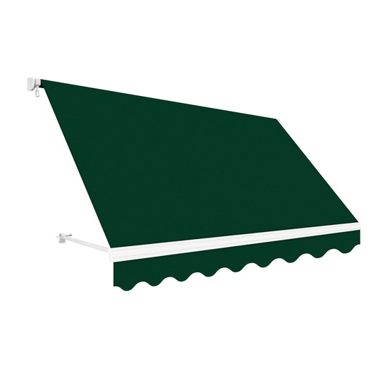 Store banne manuel 3x2,5m vert – support plafond/mur – ancrage rambarde