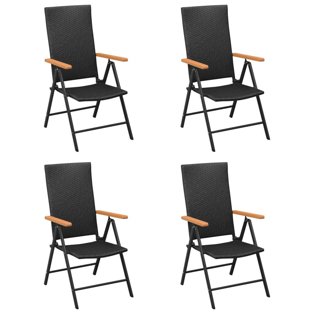 Chaises de jardin 4 pcs RÃ©sine tressÃ©e