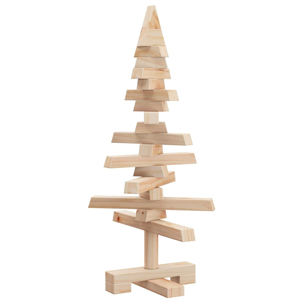 Arbre de noël en bois bois de pin massif naturel non fini