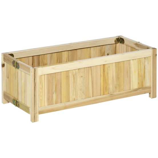 Carré potager pliable bois de sapin 70 x 30 x 25 cm balcon terrasse avec drainage