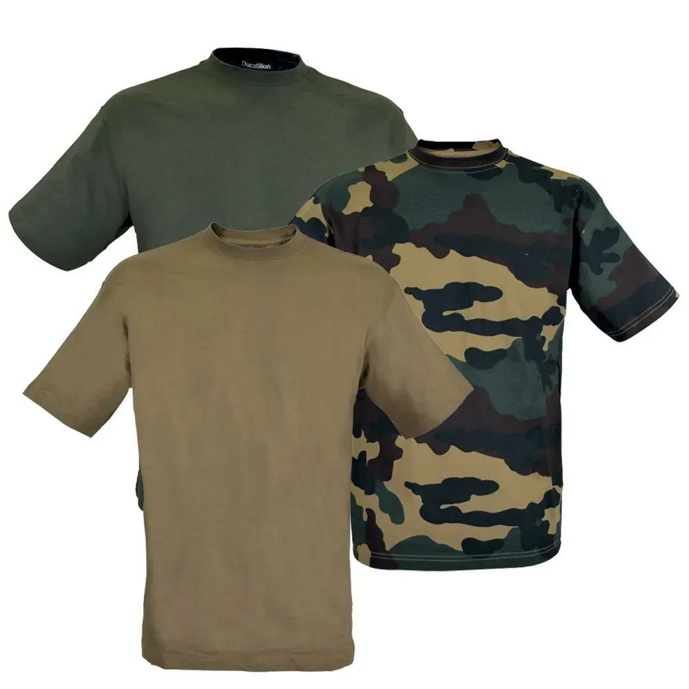 Lot de 3 tee-shirts (beige, kaki et camo) taille m à 3xl