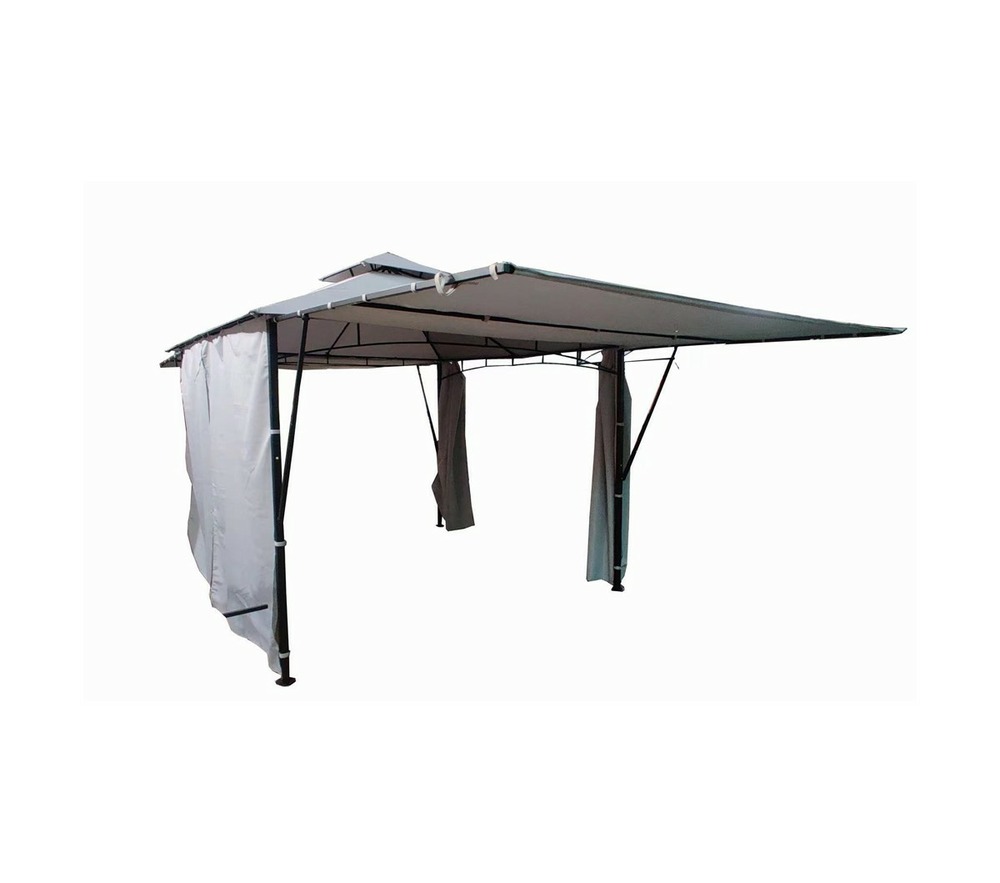 Tonnelle 3x3m - acier - gris anthracite - merida