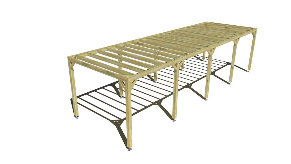 Pergola bois • 10m x 3m • indépendante • sens profondeur • livraison comprise