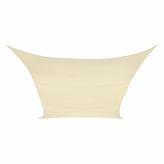 Voile d'ombrage perméable à l'eau carré 3,6 m champagne