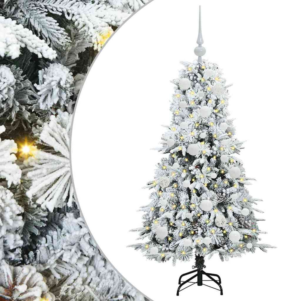 Sapin de noël artificiel à branches articulées blanc 120 cm