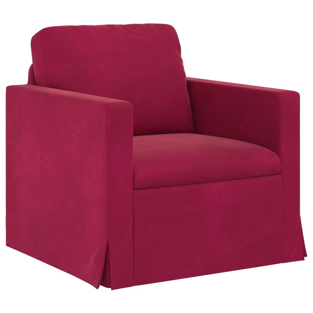 Canapé bordeaux 78 x 78 x 80 cm velours