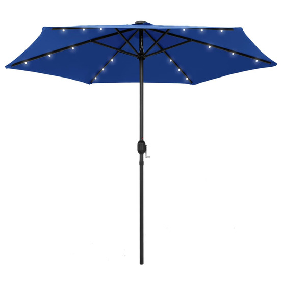 Parasol avec LED et mât en aluminium
