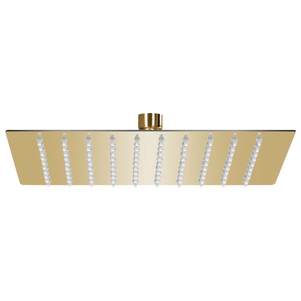 Pomme de douche pluie acier inoxydable 20x20 cm carrée doré