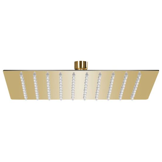 Pomme de douche pluie acier inoxydable 20x20 cm carrée doré