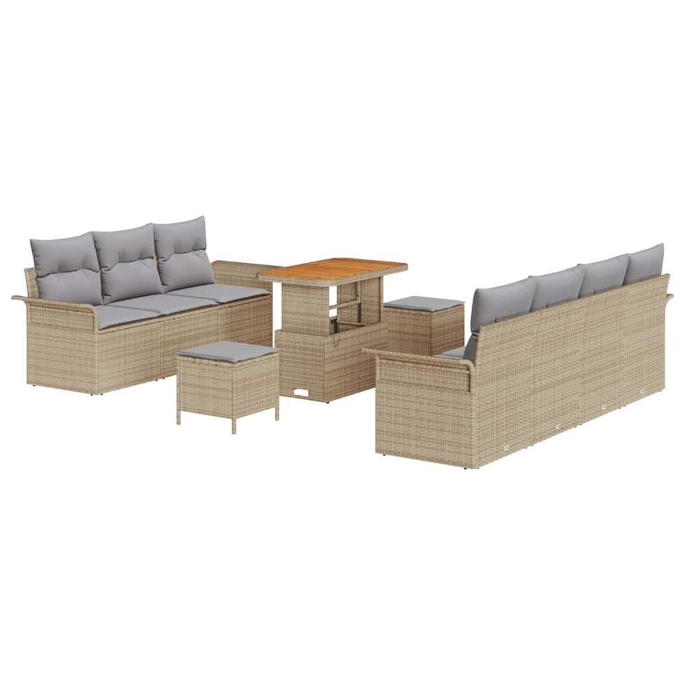 Ensemble de canapé de jardin 10 pc 9-nombre de places