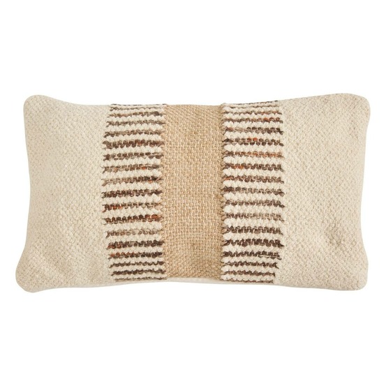 Coussin striscia ivoire 50x30cm