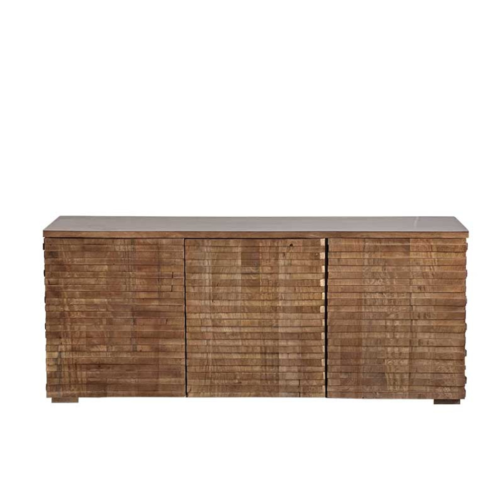 Buffet 3 portes bois manguier 160x43x64cm