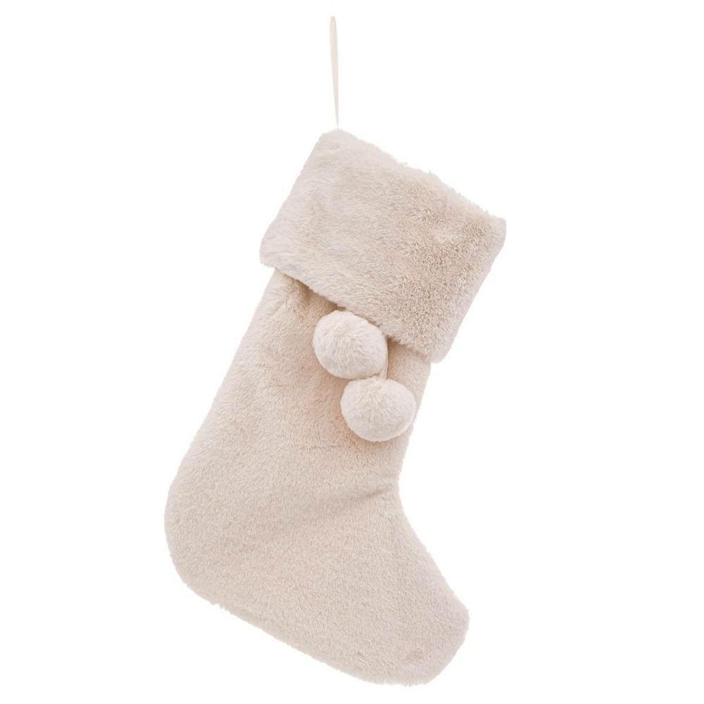 Botte grand modèle en fourrure blanc h45cm