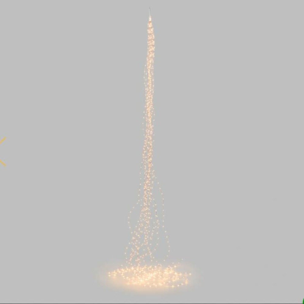 Cascade lumineuse led 3. 2m 15 branches 900 micro led blanc chaud vintage lotti