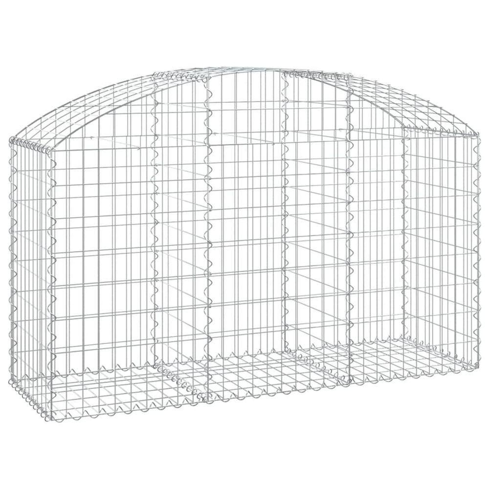 Panier de gabions arqué 150x50x80/100 cm fer galvanisé