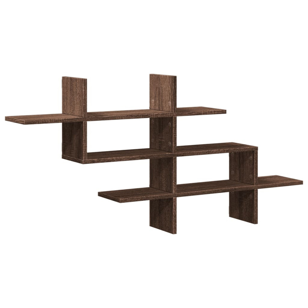 Étagère murale chêne marron 124,5x18x60,5 cm bois d'ingénierie