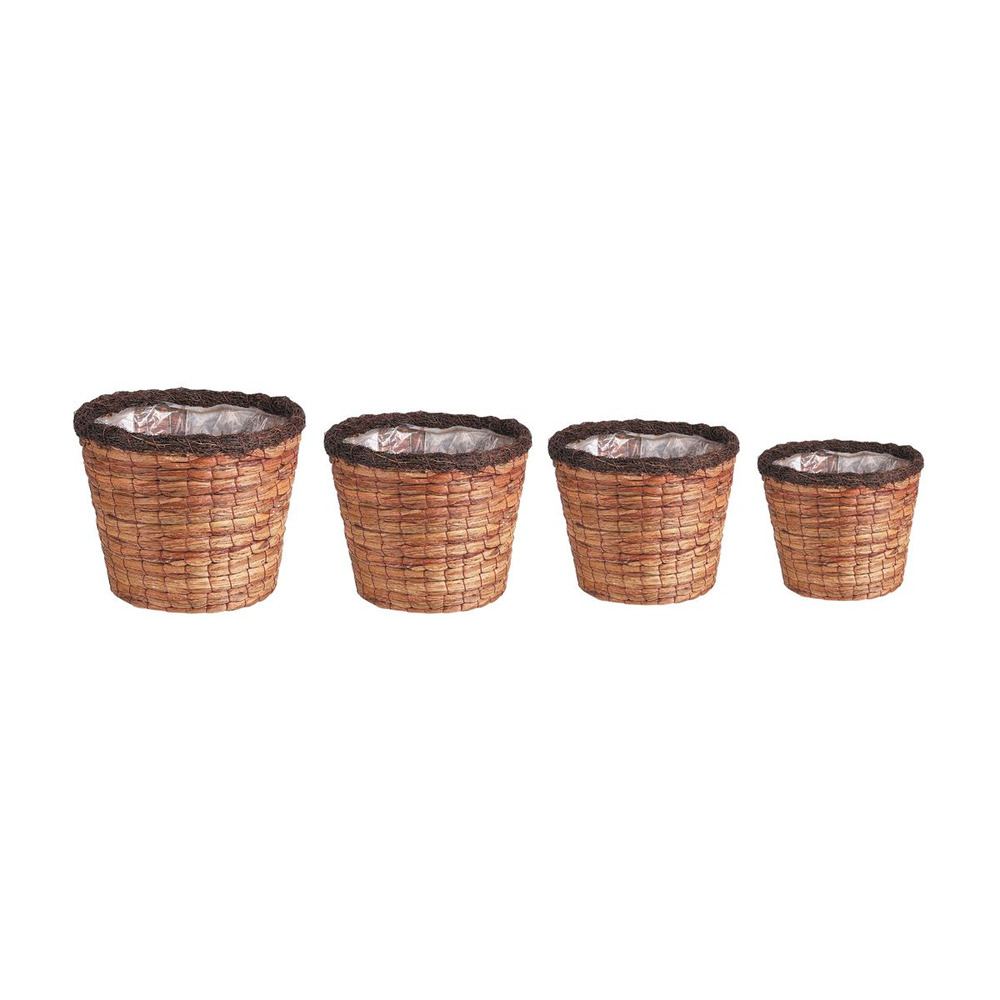 Cache-pots ronds en jacinthe (lot de 4)