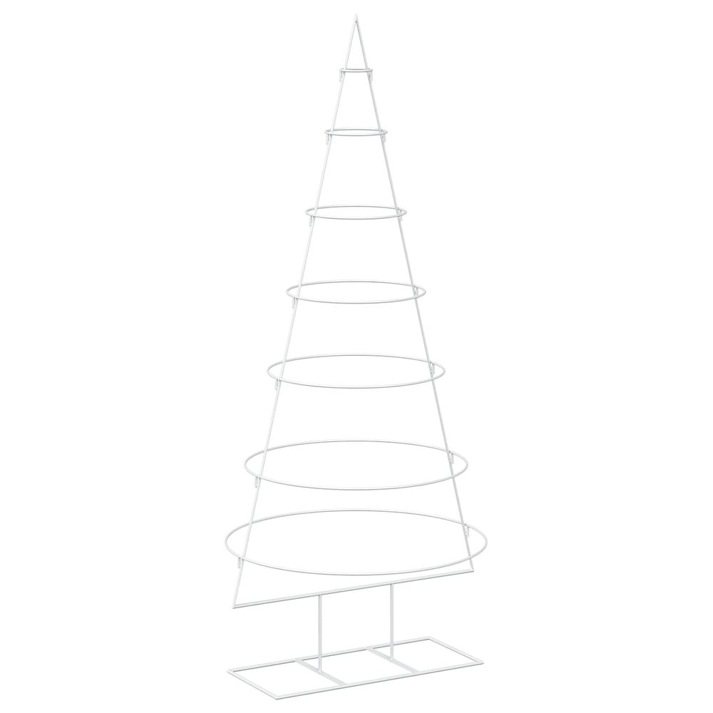 Sapin de noël en métal avec support kuopio 180 cm acier blanc