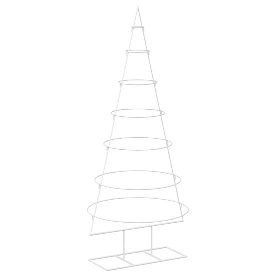 Sapin de noël en métal avec support kuopio 180 cm acier blanc