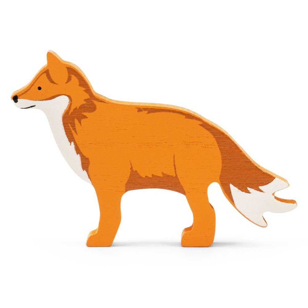 Figurine en bois fsc renard roux