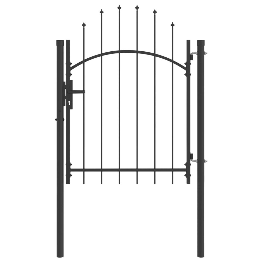 Porte de jardin woerden 1,5 m verrouillable acier gris